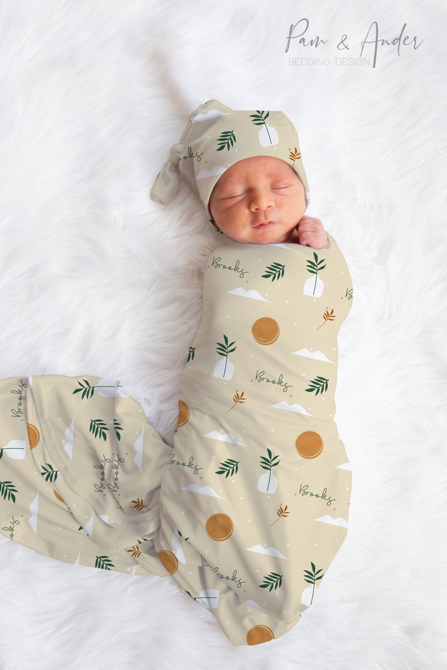 Boho Dessert Baby Unisex Swaddle Set