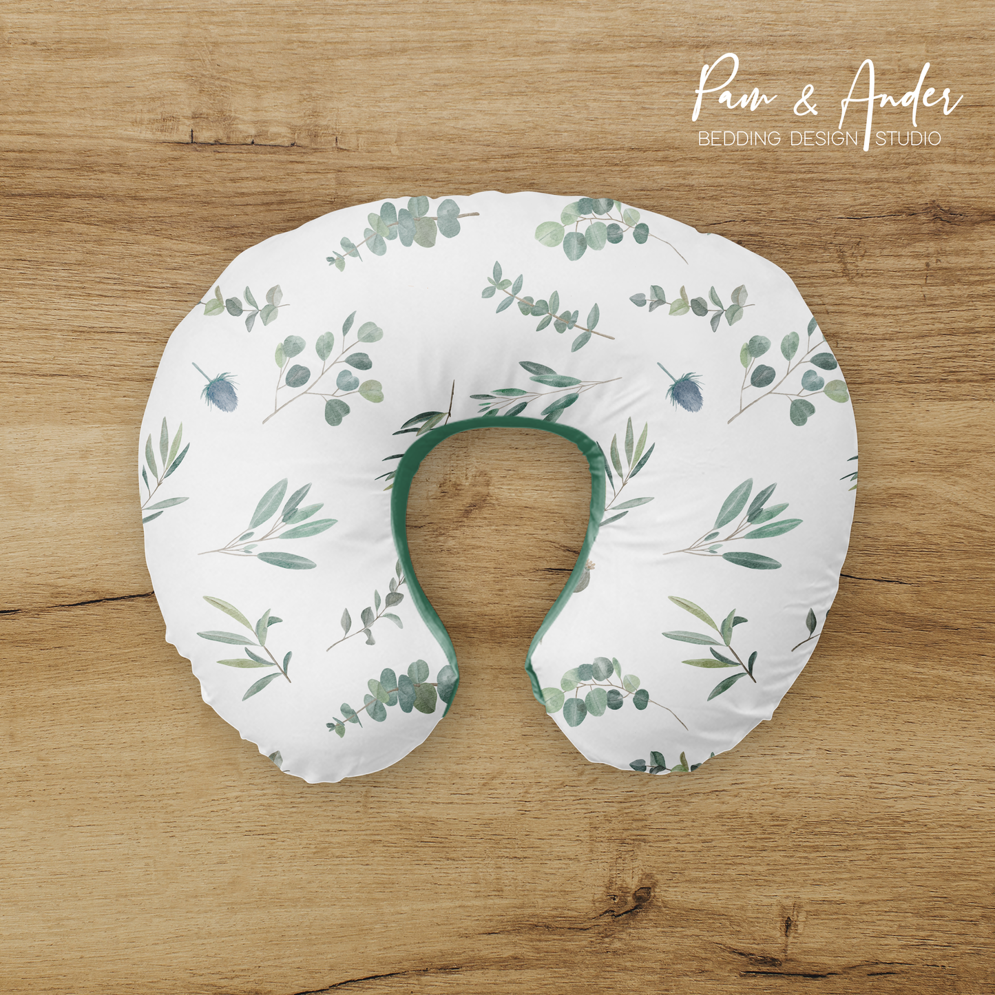 Greenery Boppy pillow cover