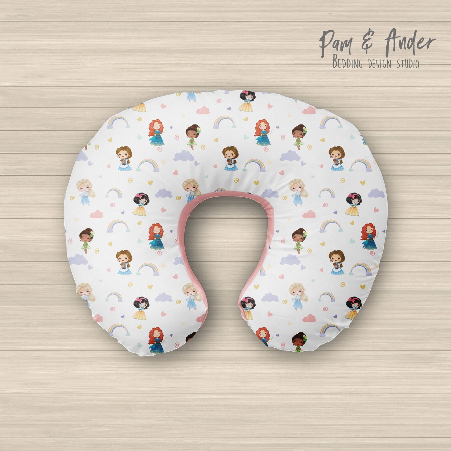 Princesses boppy pillow cover