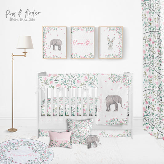 Elephant Crib Bedding Set