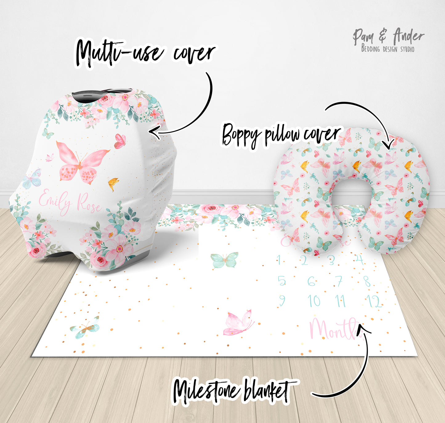 Butterfly Baby Girl Nursery Set