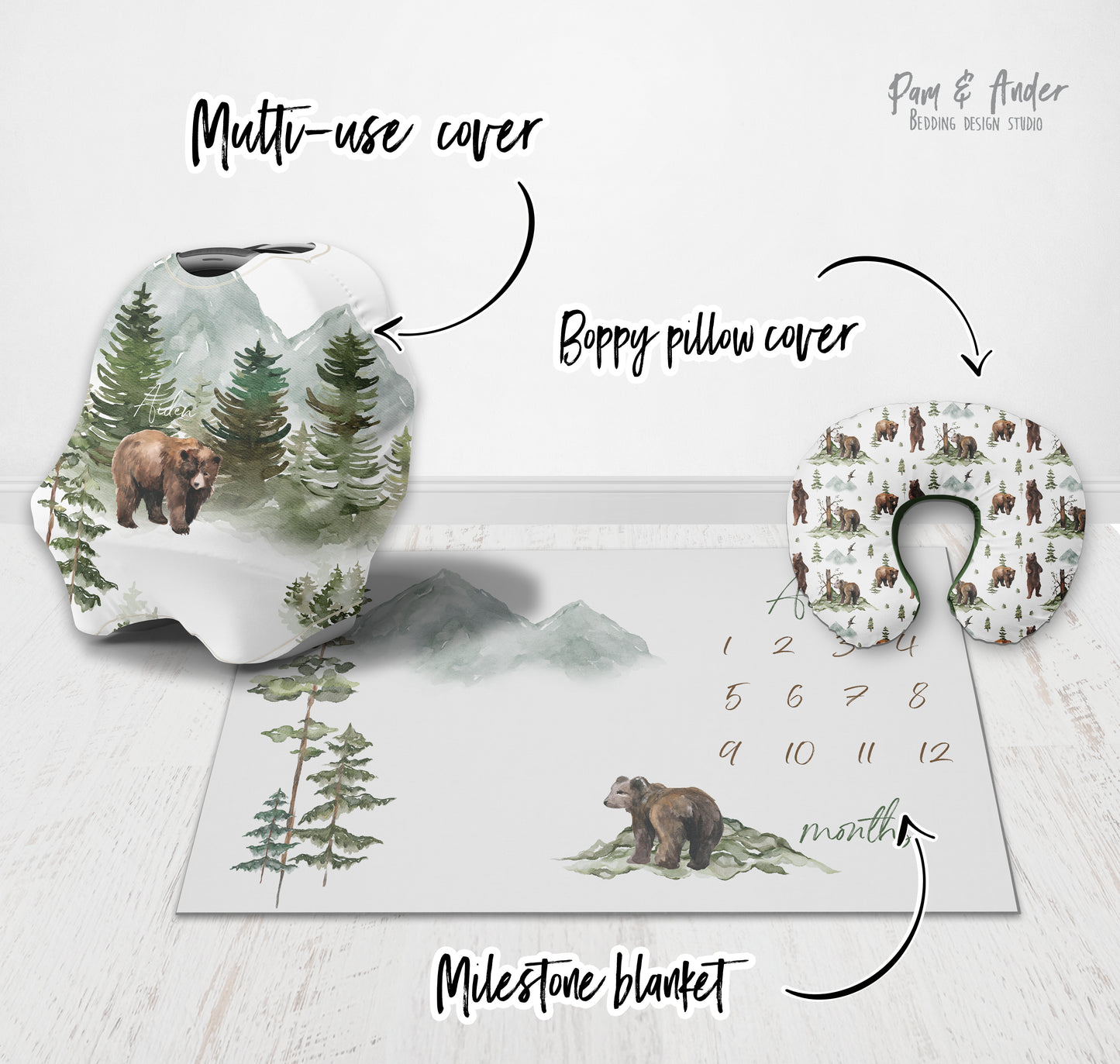 Bear accessories set