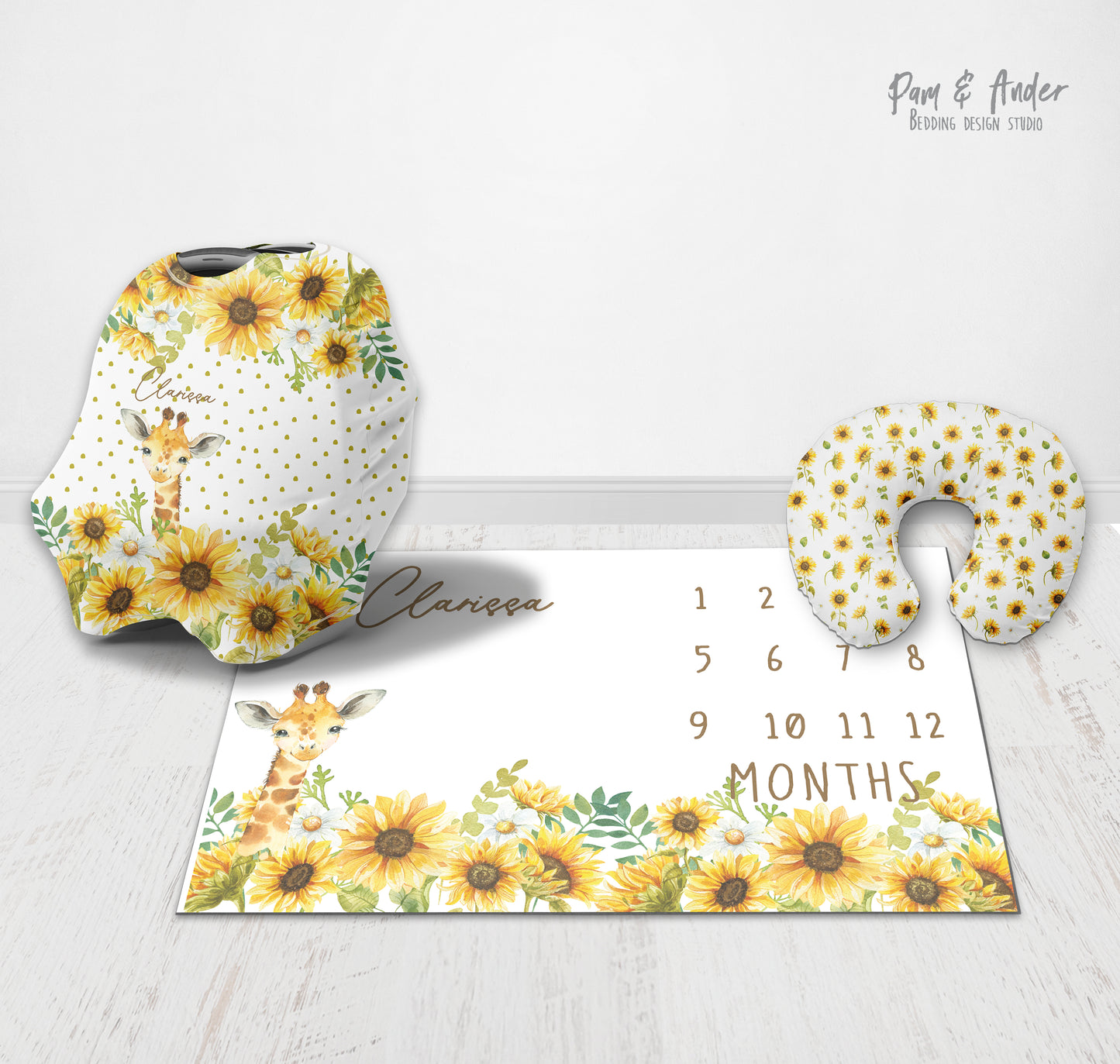 Sunflower accessories set