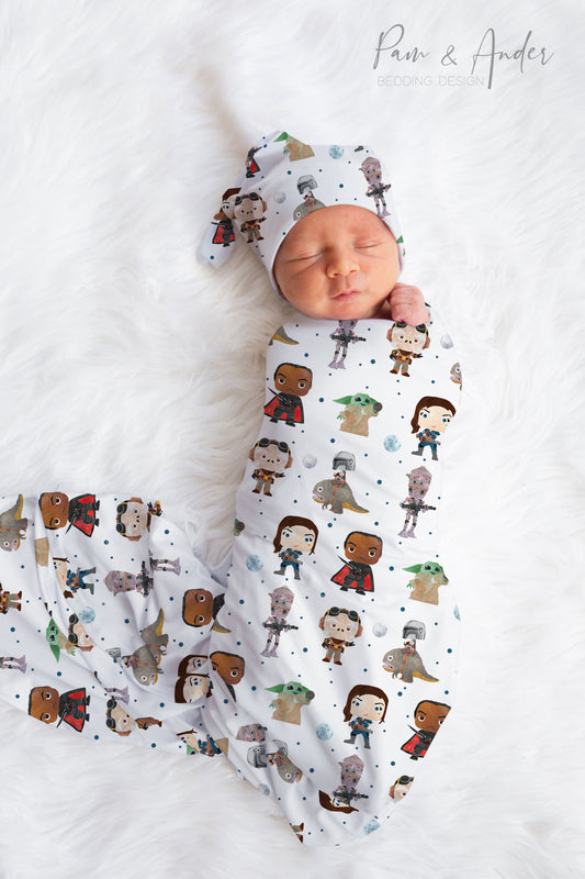 Mandalorian Baby Boy Swaddle Set