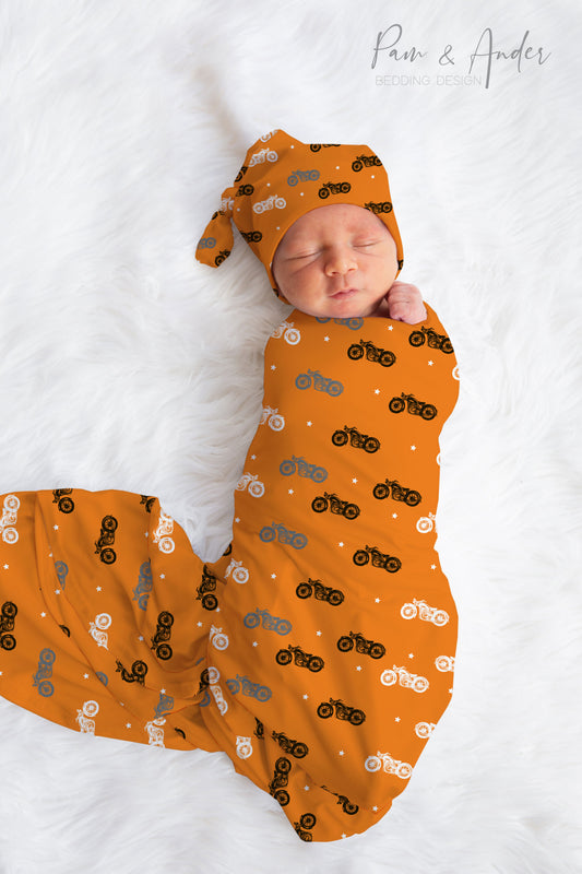 Motorcycle Baby Boy Swaddle Set