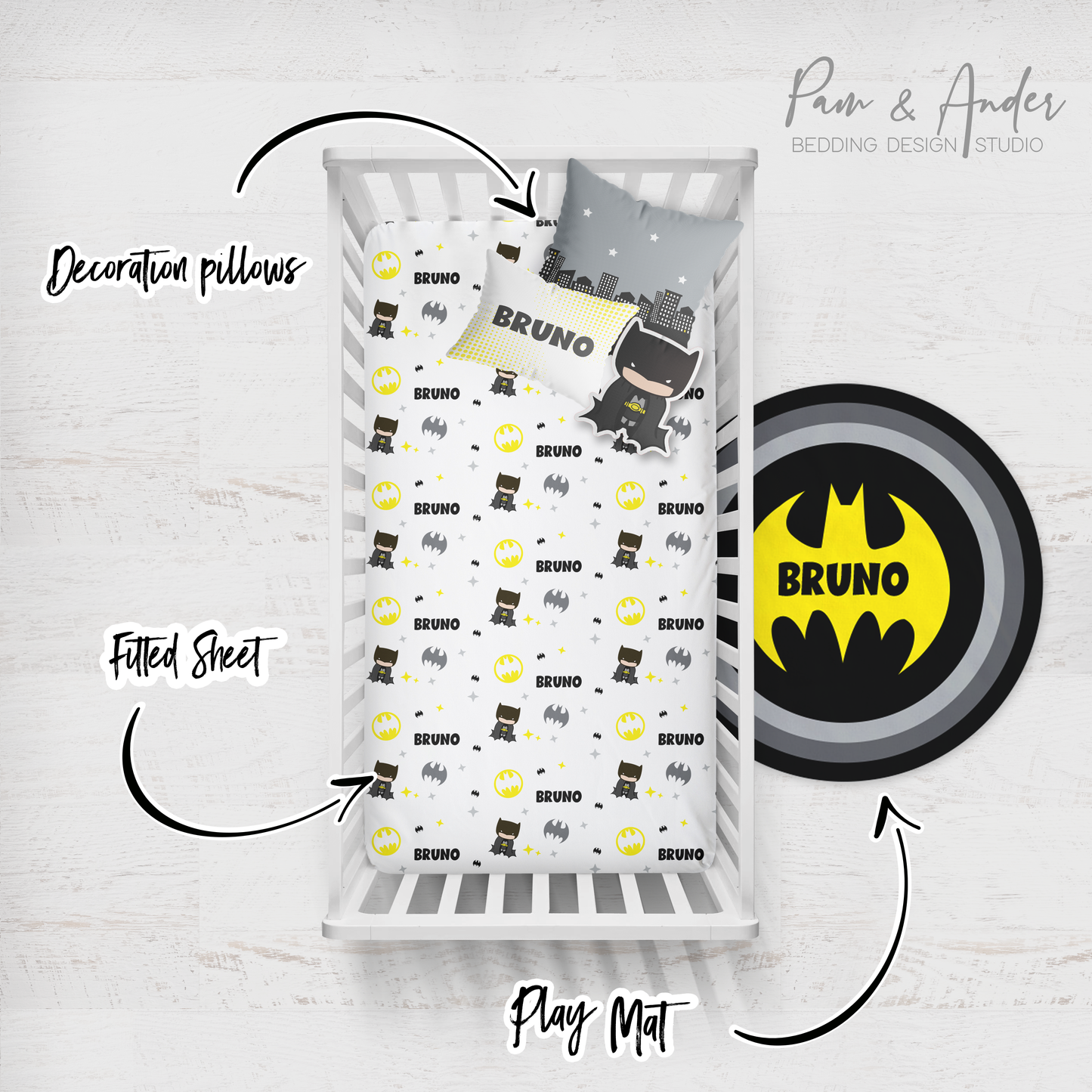 Batman Crib Bedding Set