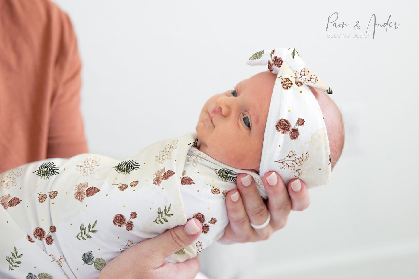 Boho Nature Baby Girl Swaddle Set