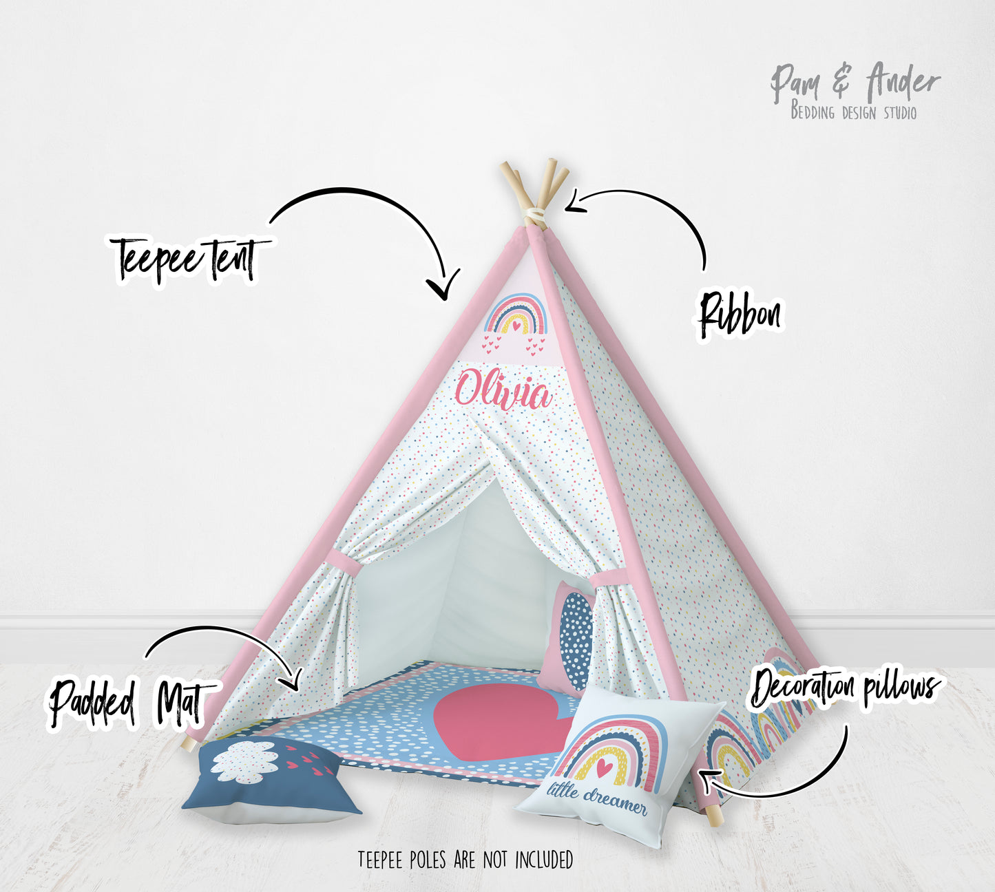 Rainbow teepee