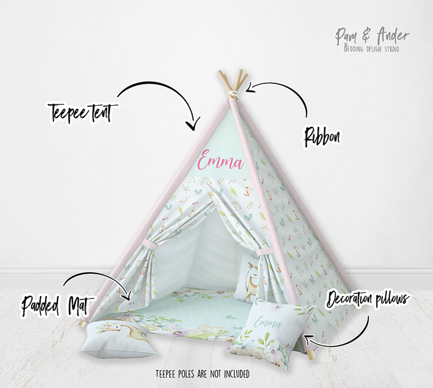 Woodland Animals Girl Teepee