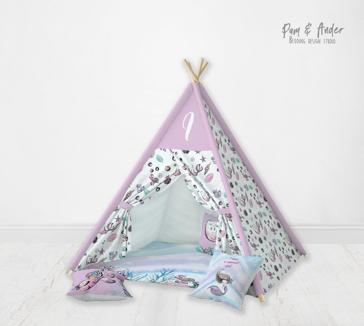 Mermaid glitter teepee