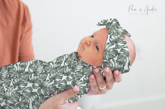 Tropical Baby Girl Swaddle Set