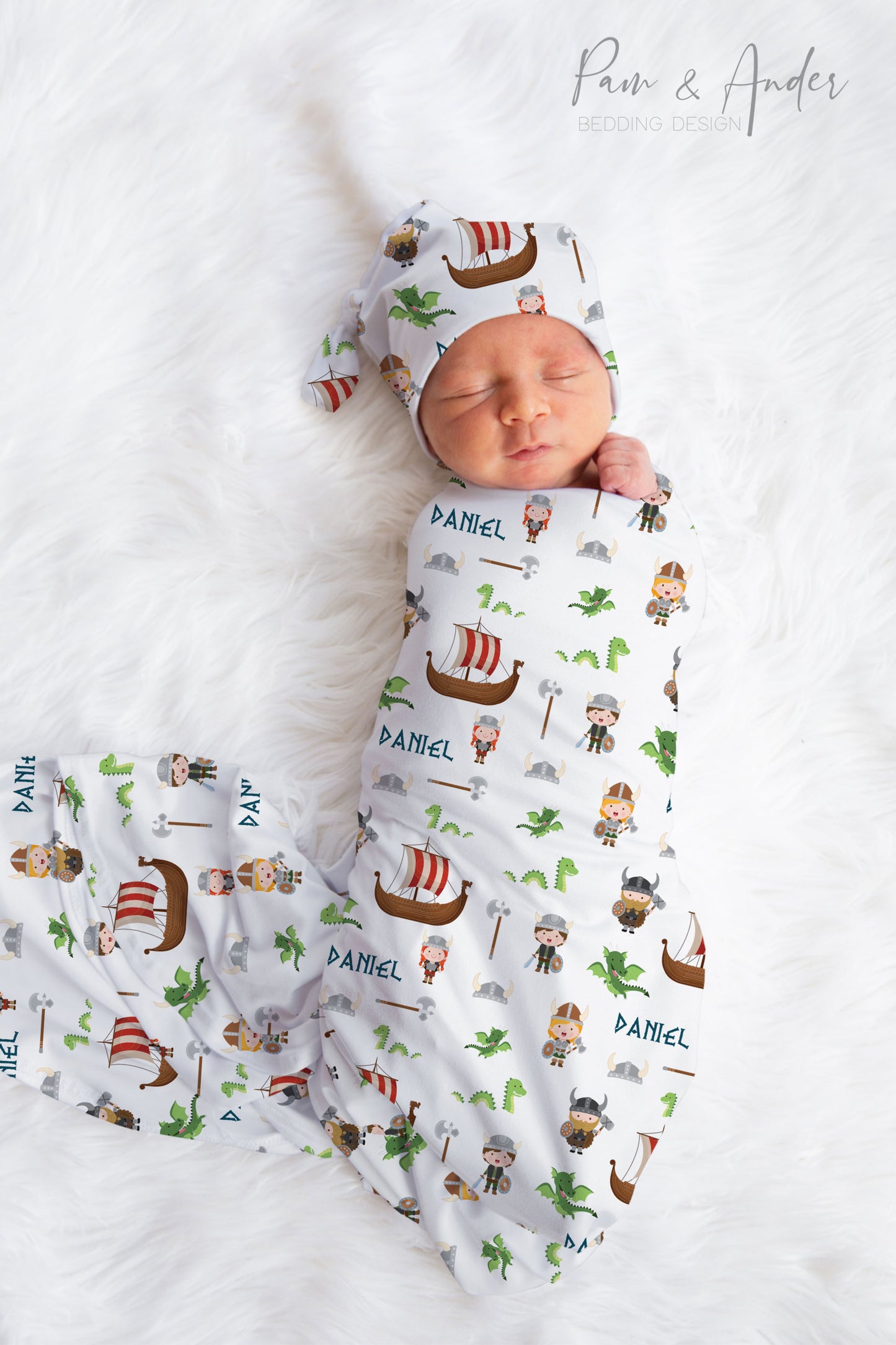 Vikings Baby Boy Swaddle Set