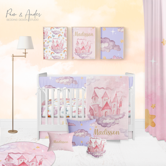 Castle in the clouds baby bedding set