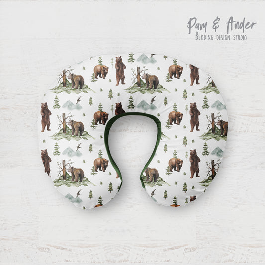 Bear boppy pillow cover