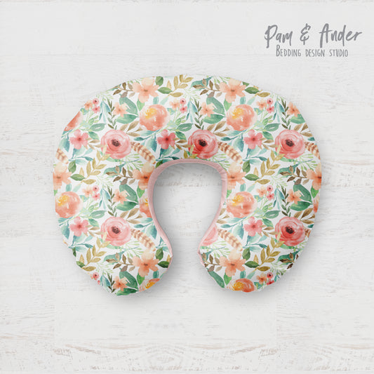 Flower pink boppy pillow cover