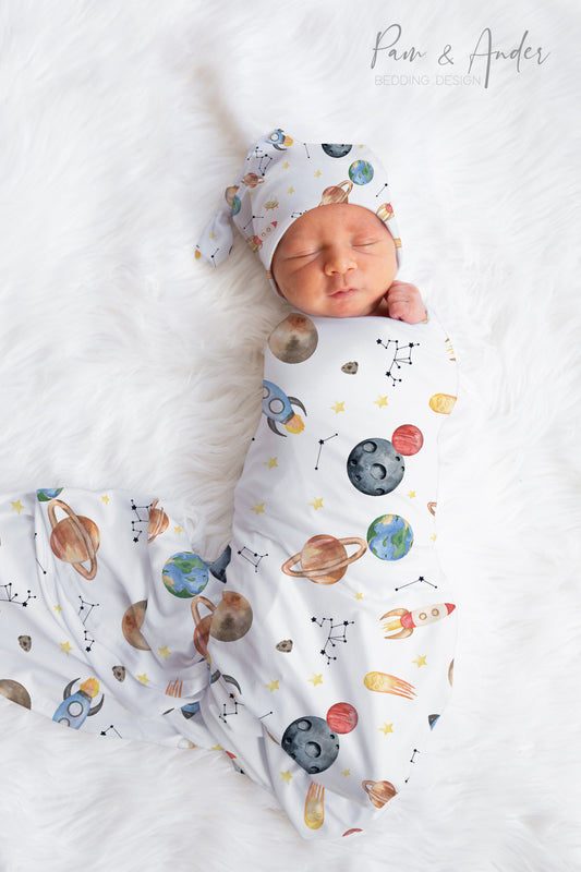 Space Baby Boy Swaddle Set