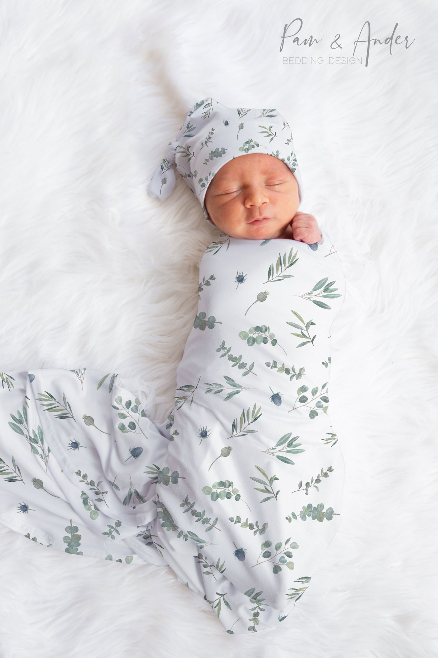 Greenery Baby Unisex Swaddle Set