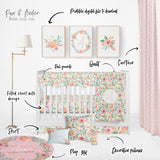 Floral crib bedding Build your Bundle