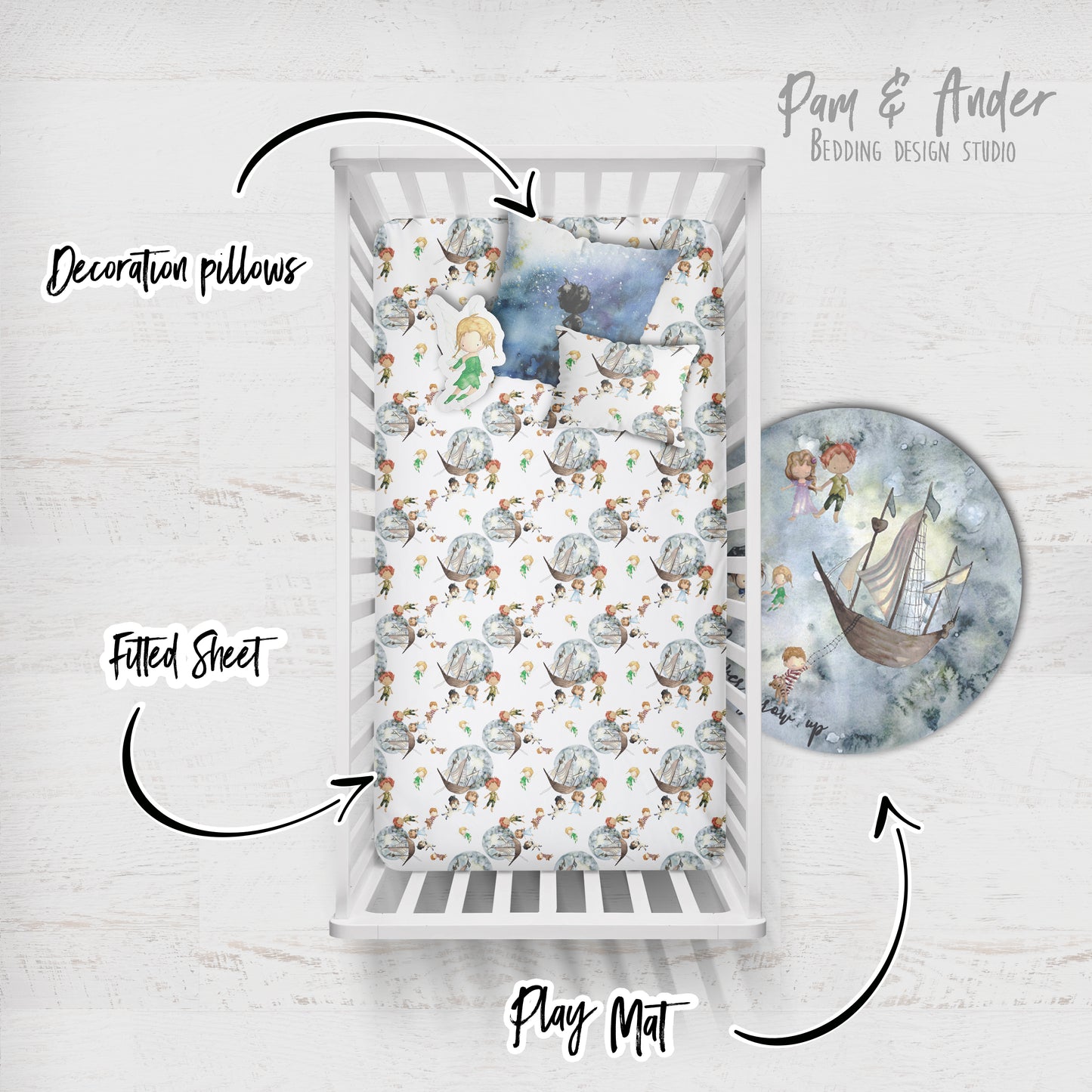 Peter Pan Crib Bedding Set