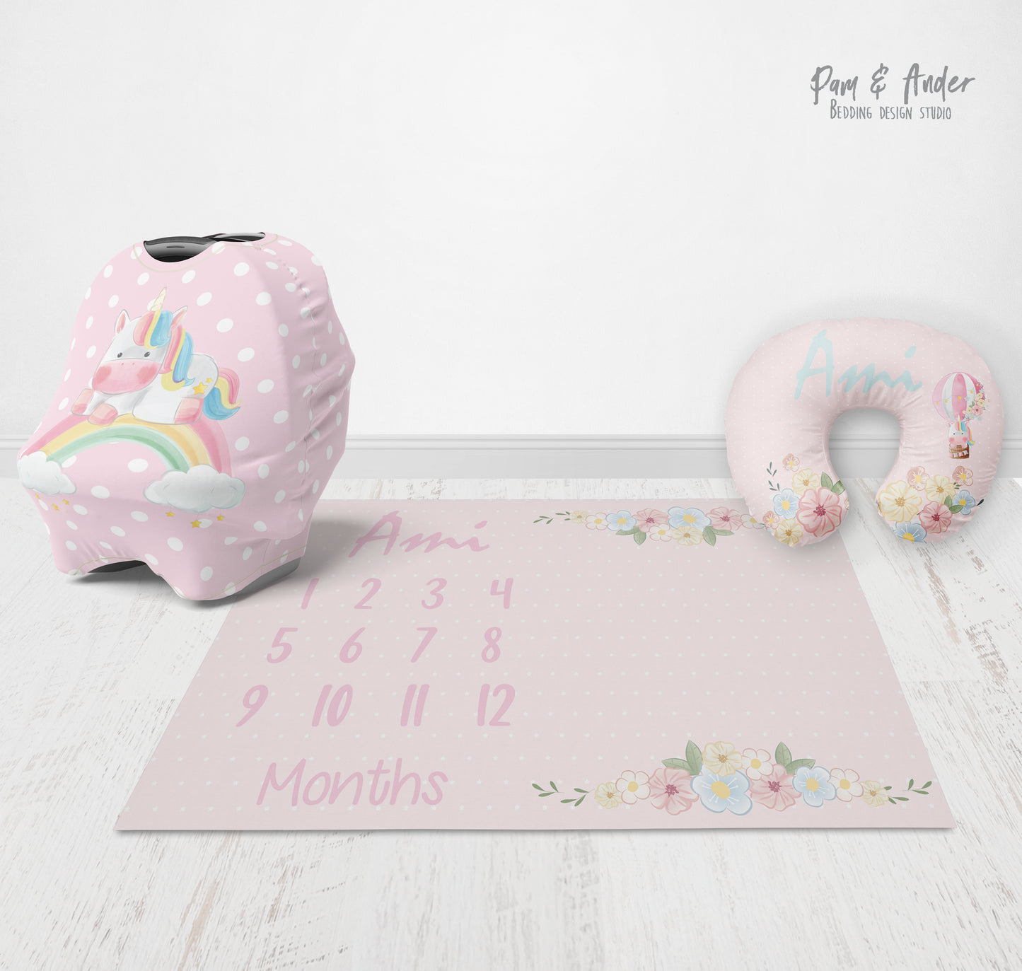 Unicorn pink accessories set