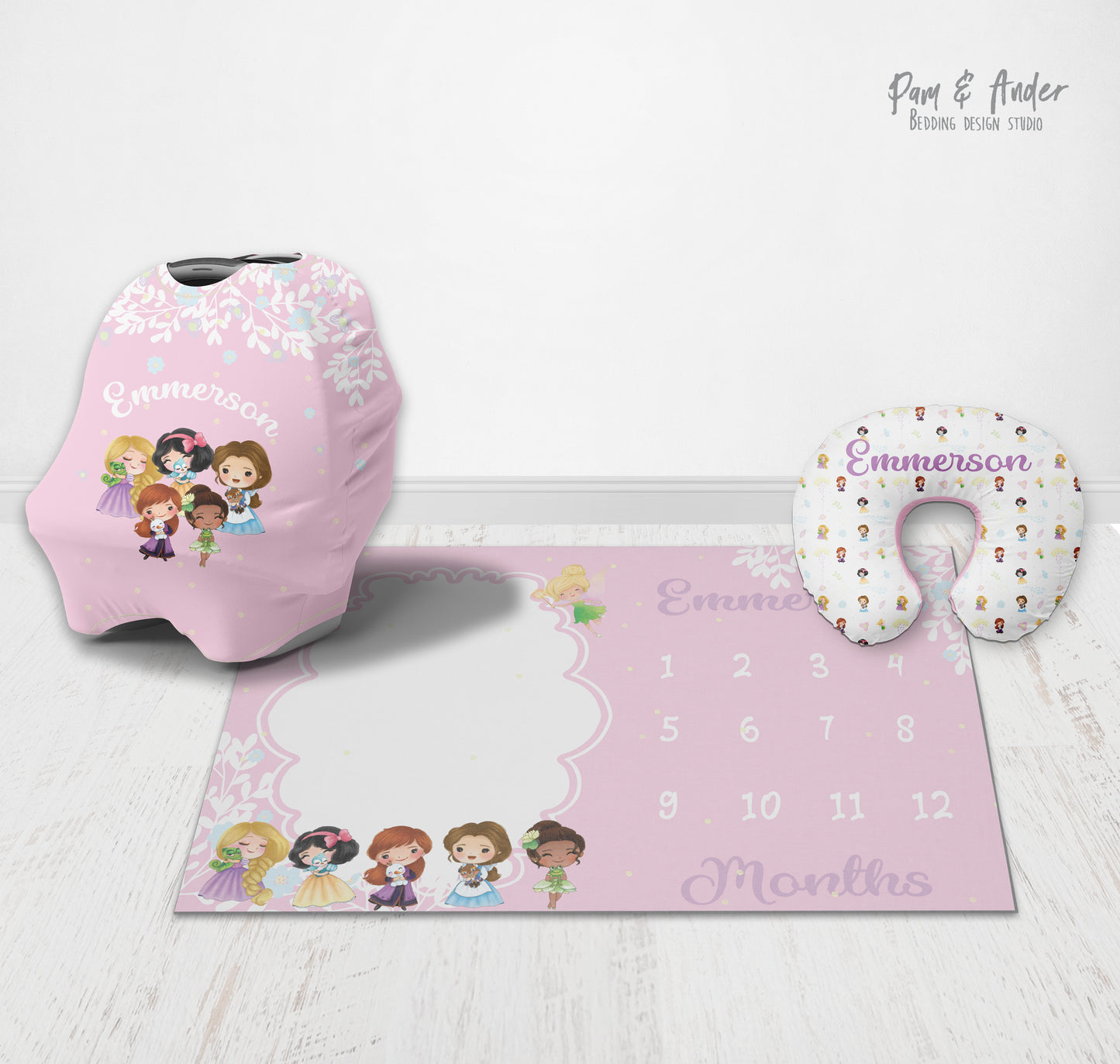 Princesses pink accessories set