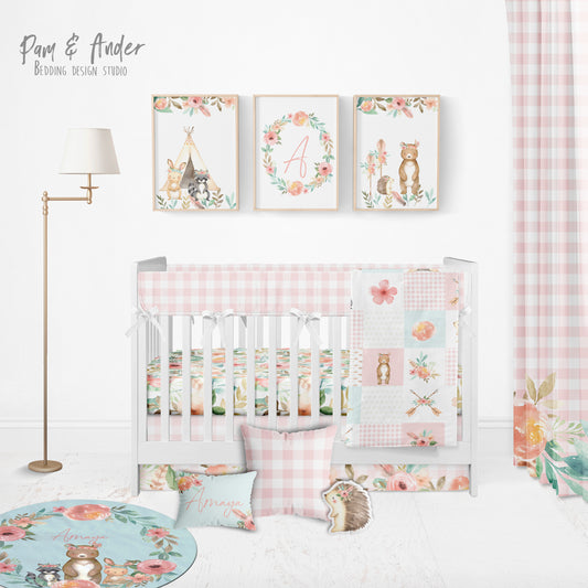 Woodland Girl Crib Bedding Set